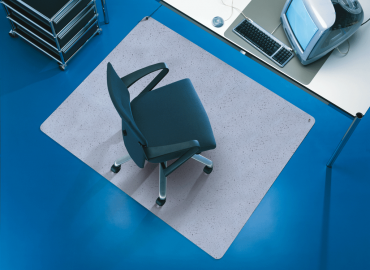 Darstellung des Produktes Rollstat® – der grau melierte Antistatik- Bodenschutz für harte Böden